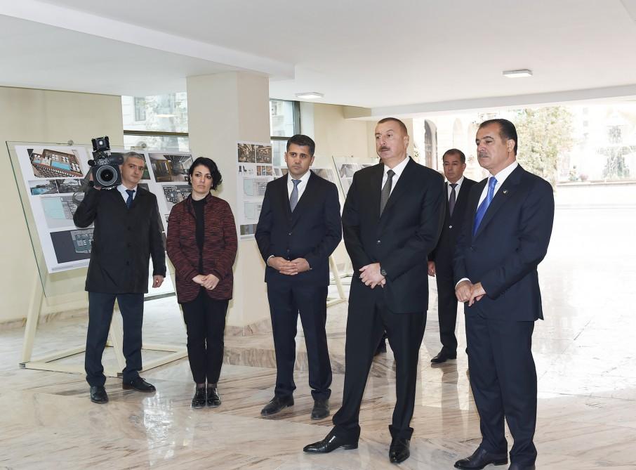 Azərbaycan Prezidenti Gəncədə hotel tikintisi ilə tanış olub (FOTO)