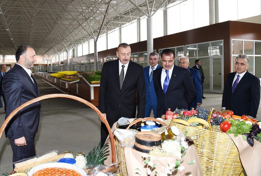 Azərbaycan Prezidenti Gəncədə “Grand Qafqaz” Ticarət Kompleksinin açılışında iştirak edib (FOTO) (YENİLƏNİB)