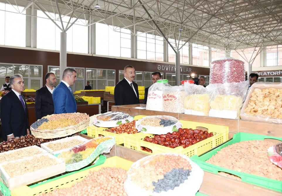 Azərbaycan Prezidenti Gəncədə “Grand Qafqaz” Ticarət Kompleksinin açılışında iştirak edib (FOTO) (YENİLƏNİB)