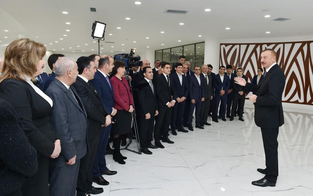 Azərbaycan Prezidenti Abşeron Olimpiya İdman Kompleksinin açılışında iştirak edib (FOTO) (YENİLƏNİB)