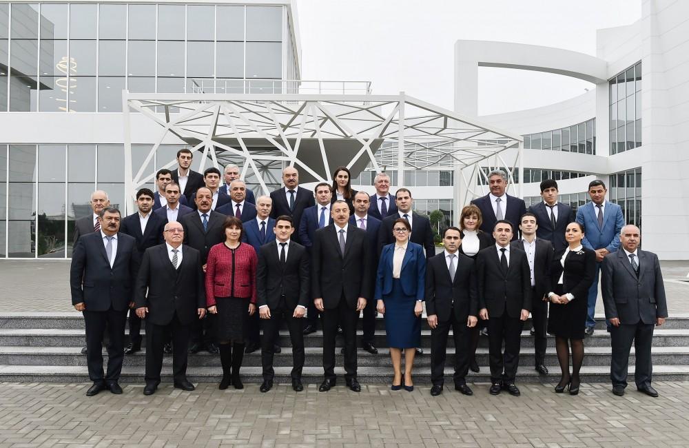 Azərbaycan Prezidenti Abşeron Olimpiya İdman Kompleksinin açılışında iştirak edib (FOTO) (YENİLƏNİB)