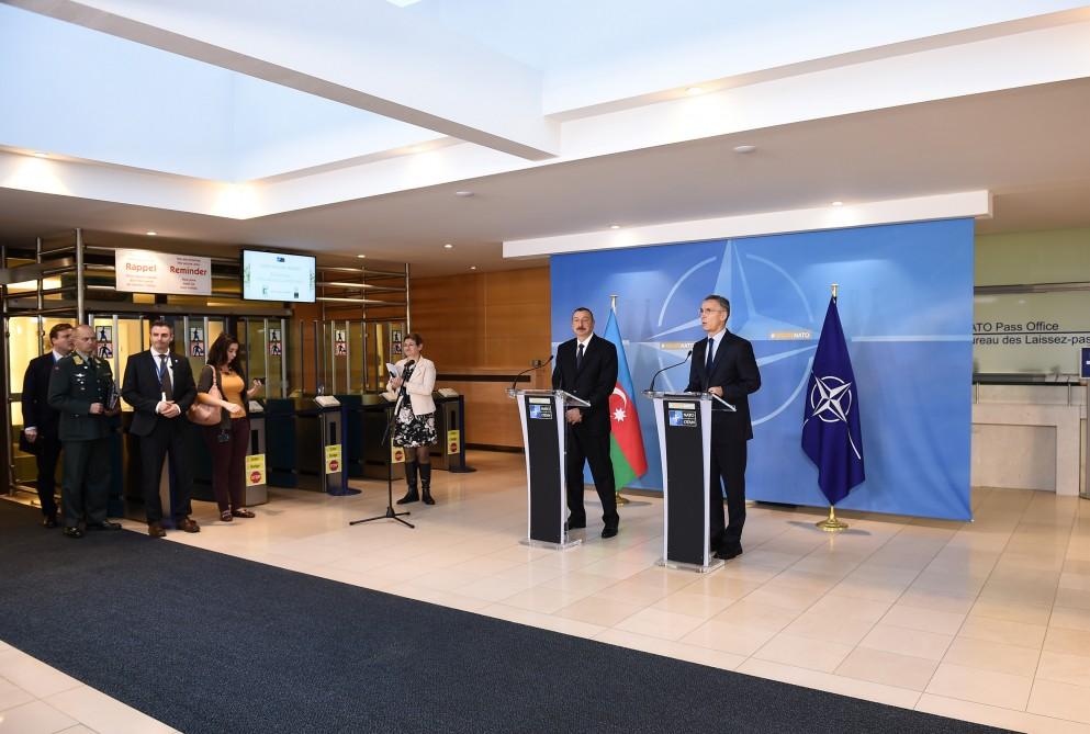 Prezident İlham Əliyev: Azərbaycanın NATO ilə əməkdaşlığı böyük potensiala malikdir (YENİLƏNİB-3) (FOTO)