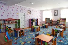 Prezident İlham Əliyev Heydər Əliyev Fondunun təşəbbüsü ilə Ağcabədidə inşa edilmiş körpələr evi–uşaq bağçasının açılışında iştirak edib (FOTO)