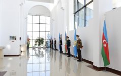 Azərbaycan Prezidenti Sabirabadda Bayraq Muzeyinin açılışında iştirak edib (FOTO)