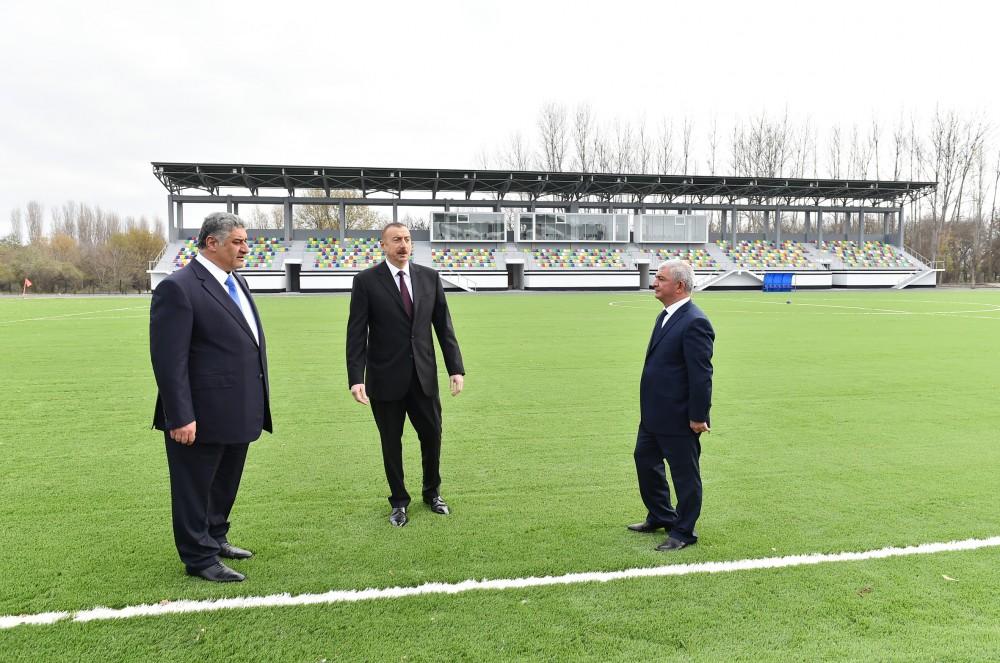 Prezident İlham Əliyev Ağcabədi Olimpiya İdman Kompleksinin açılışında iştirak edib (FOTO) (YENİLƏNİB)