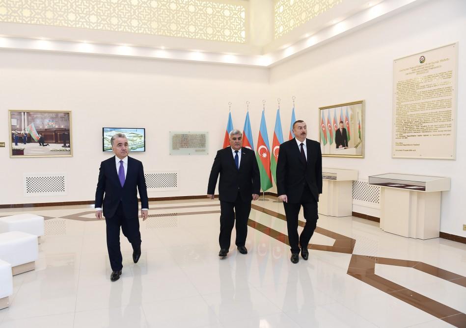 Azərbaycan Prezidenti Sabirabadda Bayraq Muzeyinin açılışında iştirak edib (FOTO)