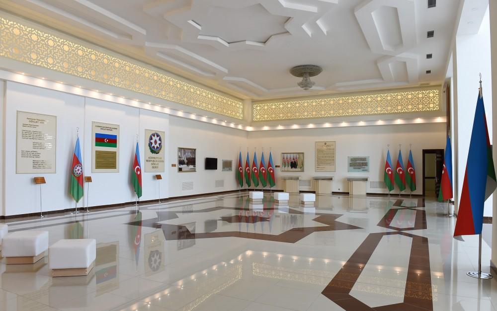 Azərbaycan Prezidenti Sabirabadda Bayraq Muzeyinin açılışında iştirak edib (FOTO)
