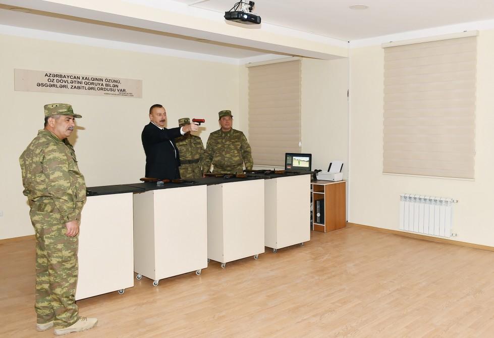 Ali Baş Komandan İlham Əliyev Ağcabədidə hərbi hissədə yaradılan şəraitlə tanış olub (FOTO)