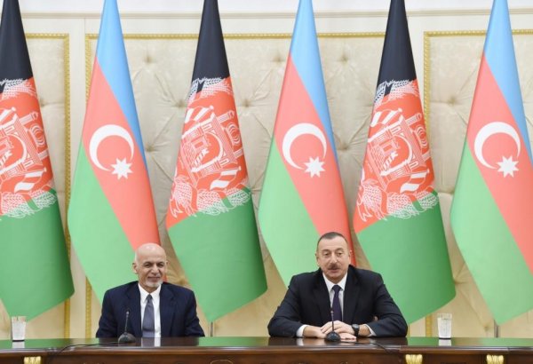 Azərbaycan və Əfqanıstan prezidentləri mətbuata bəyanatlarla çıxış ediblər (FOTO) (YENİLƏNİB)