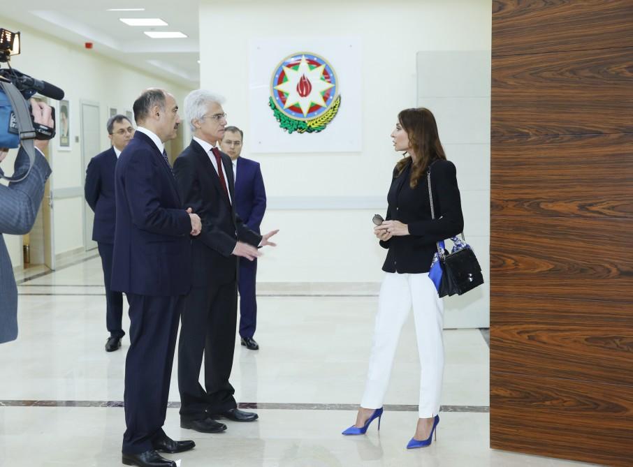 Birinci vitse-prezident Mehriban Əliyeva Rostropoviçlər adına Musiqi Məktəbinin yeni binasının açılışında iştirak edib (FOTO)