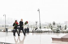 Prezident İlham Əliyev və birinci xanım Mehriban Əliyeva Quba rayonuna səfərə gəliblər (FOTO)