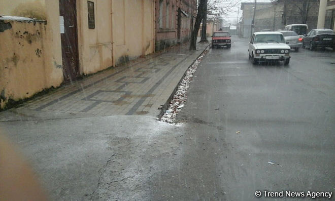 Şəkidə güclü qar başladı (FOTO/VİDEO)