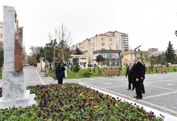 Prezident İlham Əliyev Sumqayıtda Lüdviqshafen parkında əsaslı təmirdən sonra yaradılan şəraitlə tanış olub (FOTO) (YENİLƏNİB)