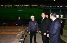 Prezident İlham Əliyev Sumqayıt boruyayma zavodunun yenidənqurmadan sonra açılışında iştirak edib (FOTO)