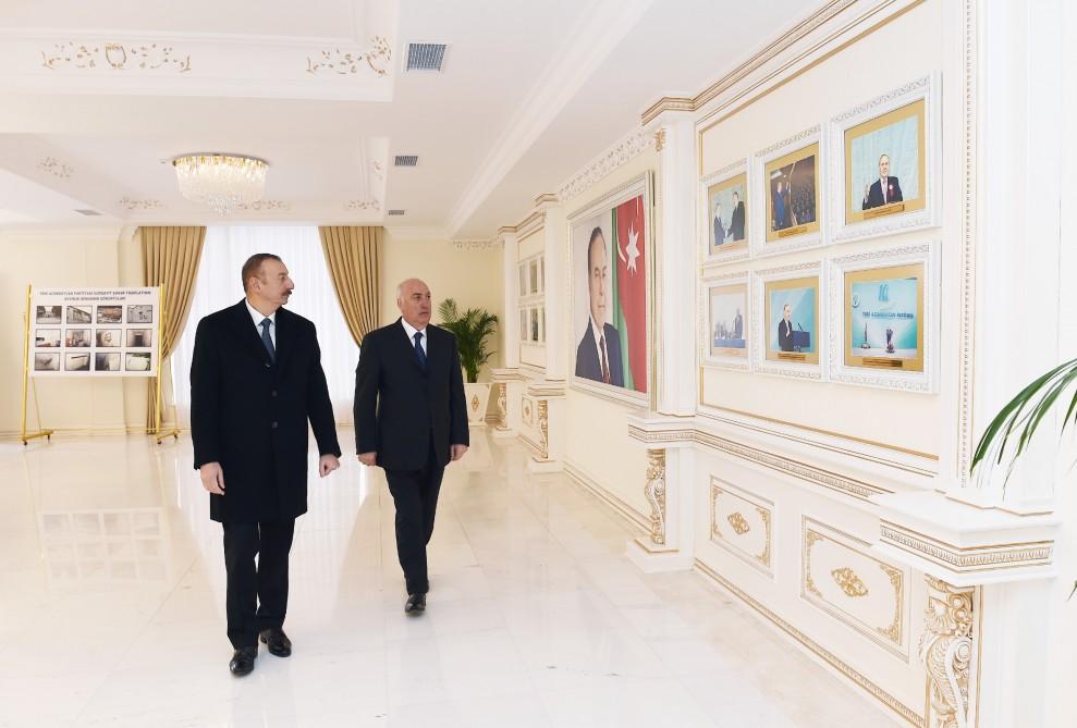 Prezident İlham Əliyev YAP Sumqayıt şəhər təşkilatının inzibati binasının açılışında iştirak edib (FOTO)(YENİLƏNİB)