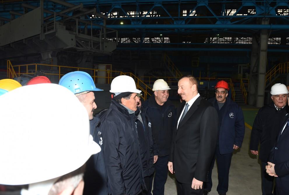 Prezident İlham Əliyev Sumqayıt boruyayma zavodunun yenidənqurmadan sonra açılışında iştirak edib (FOTO)