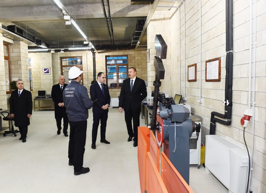 Prezident İlham Əliyev Sumqayıt boruyayma zavodunun yenidənqurmadan sonra açılışında iştirak edib (FOTO)