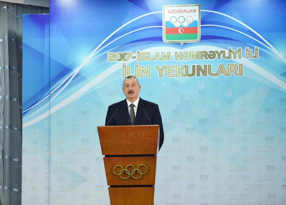 Prezident İlham Əliyev: Məqsədimiz Azərbaycanda idmanın inkişaf etdirilməsi və idmanın kütləviliyinin təmin olunmasıdır