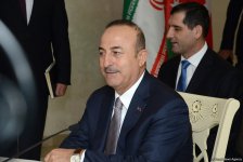 Azərbaycan, Türkiyə və İran xarici işlər nazirlərinin üçtərəfli görüşü başladı (FOTO)