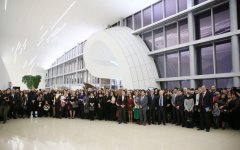 Heydər Əliyev Fondunun vitse-prezidenti Leyla Əliyeva Ömər Eldarovun fərdi sərgisinin açılışında iştirak edib (FOTO)