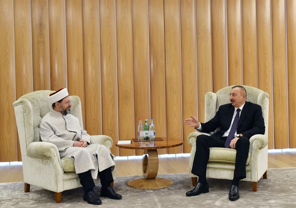 Prezident İlham Əliyev Türkiyənin Diyanət İşləri Başqanını qəbul edib (FOTO) (YENİLƏNİB)