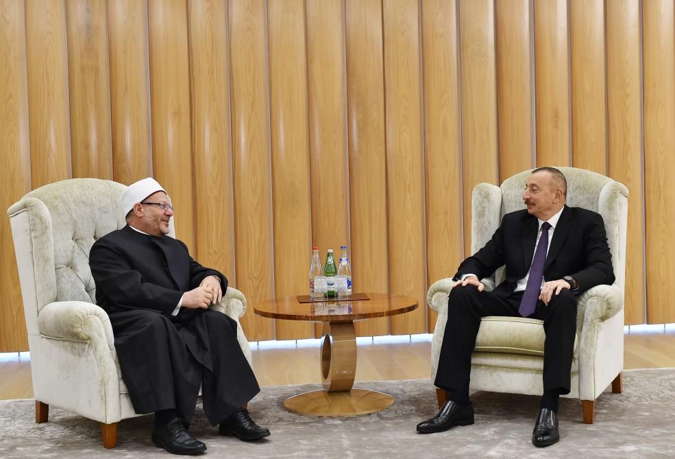 Prezident İlham Əliyev Misir diyarının müftisini qəbul edib (FOTO) (YENİLƏNİB)