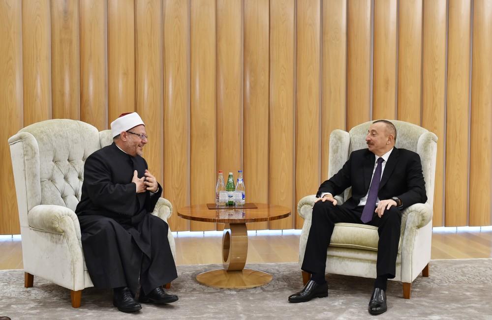 Prezident İlham Əliyev Misir diyarının müftisini qəbul edib (FOTO) (YENİLƏNİB)