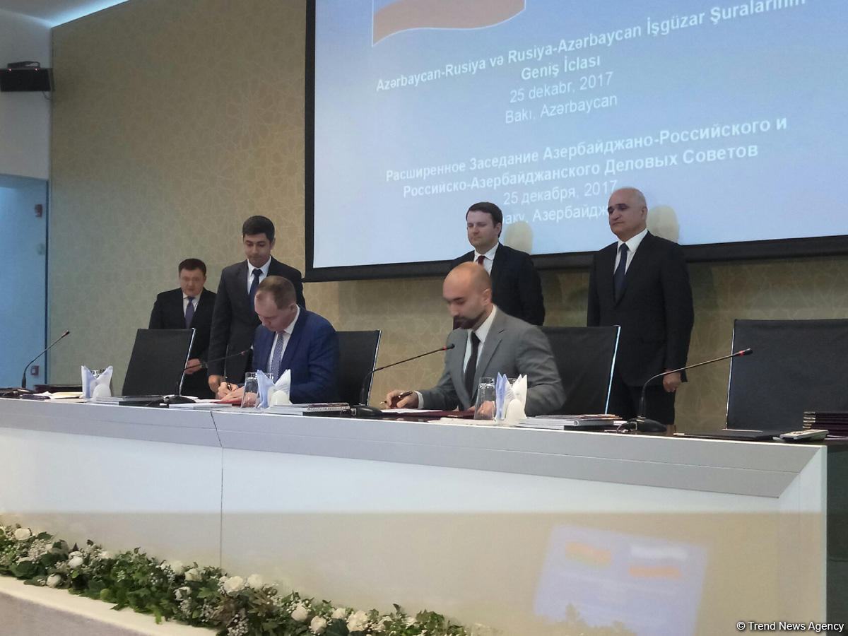 Azərbaycan və Rusiya şirkətləri arasında anlaşma memorandumları imzalanıb (FOTO)