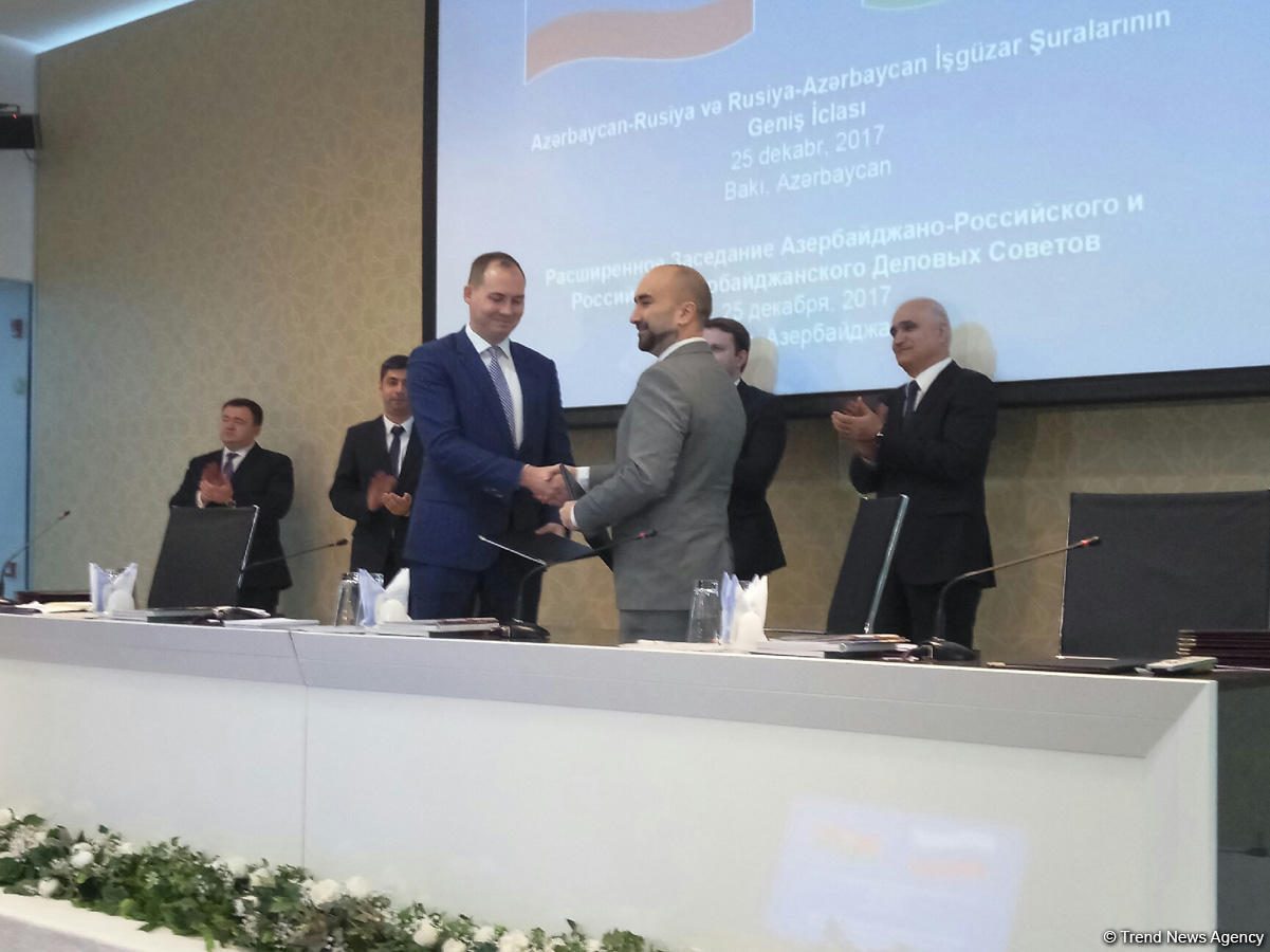 Azərbaycan və Rusiya şirkətləri arasında anlaşma memorandumları imzalanıb (FOTO)