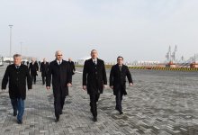 Prezident İlham Əliyev Bakı Beynəlxalq Dəniz Ticarət Limanı kompleksində RO-RO terminalının açılışında iştirak edib (FOTO) (YENİLƏNİB)