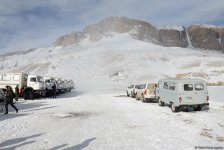 Qubada alpinistlərin axtarışı üzrə əməliyyat tədbirlərini əks etdirən - FOTO/VİDEO