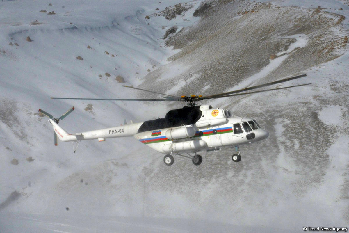 Qubada alpinistlərin axtarışı üzrə əməliyyat tədbirlərini əks etdirən - FOTO/VİDEO