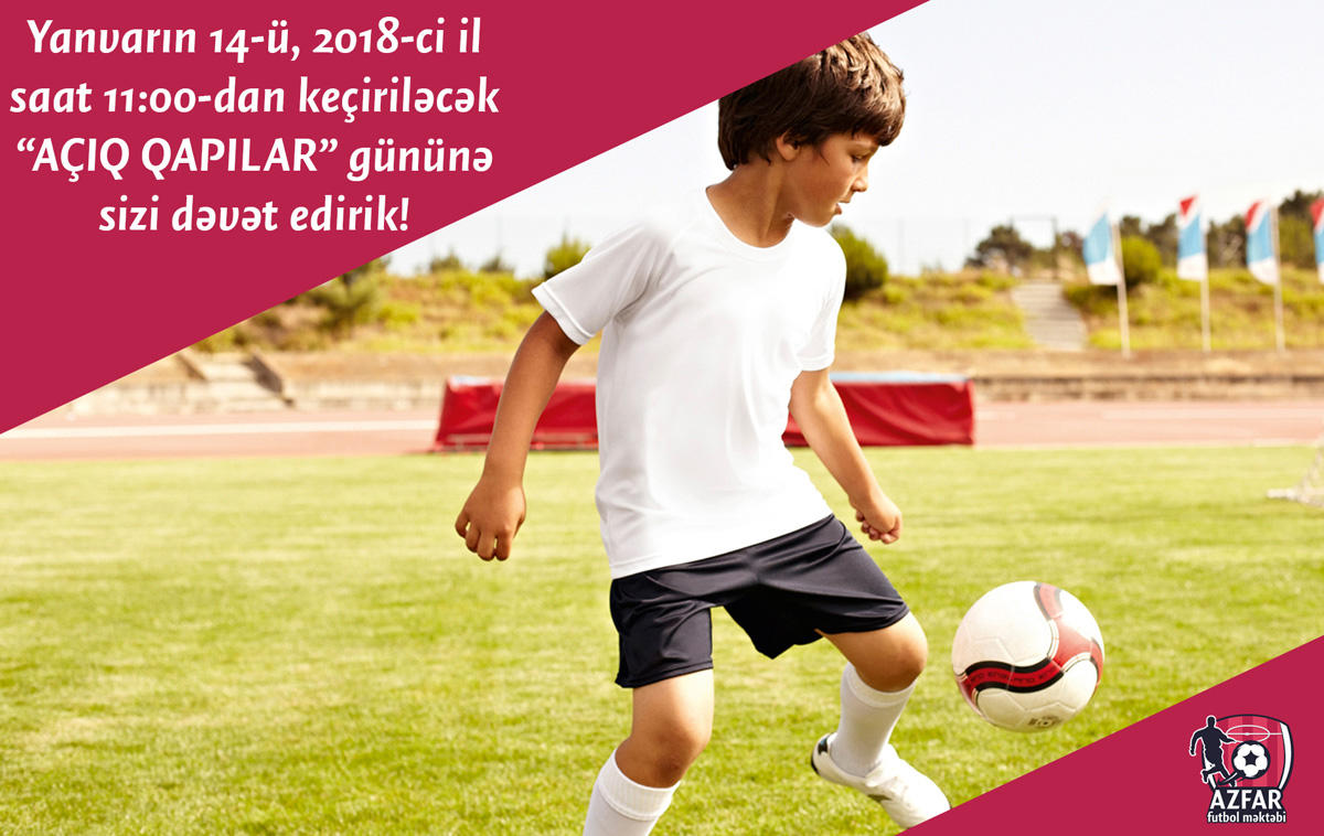 AZFAR uşaq və gənclər futbol məktəbi "Açıq qapılar" günü keçirəcək