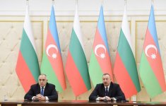 Azərbaycan Prezidenti və Bolqarıstanın Baş naziri mətbuata bəyanatlarla çıxış ediblər (FOTO) (YENİLƏNİB)