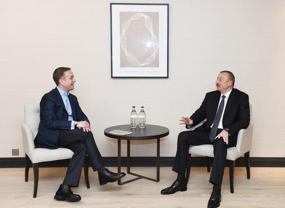 Prezident İlham Əliyev “Mastercard” şirkətinin idarə heyətinin üzvü ilə görüşüb