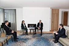 Prezident İlham Əliyev Davosda “SUEZ GROUP”un baş icraçı vitse-prezidenti ilə görüşüb (FOTO)