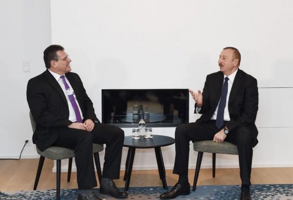 Prezident İlham Əliyev Avropa Komissiyasının enerji birliyi üzrə vitse-prezidenti ilə görüşüb (FOTO) (YENİLƏNİB)