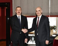 Davosda Azərbaycan və İsveçrə prezidentlərinin görüşü olub (FOTO)