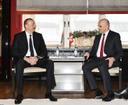 Davosda Azərbaycan və İsveçrə prezidentlərinin görüşü olub (FOTO)