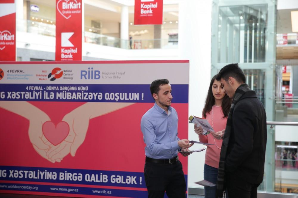 RİİB və Milli Onkologiya Mərkəzi xərçəng xəstəliyi ilə bağlı maarifləndirmə aksiyası keçirib (FOTO)
