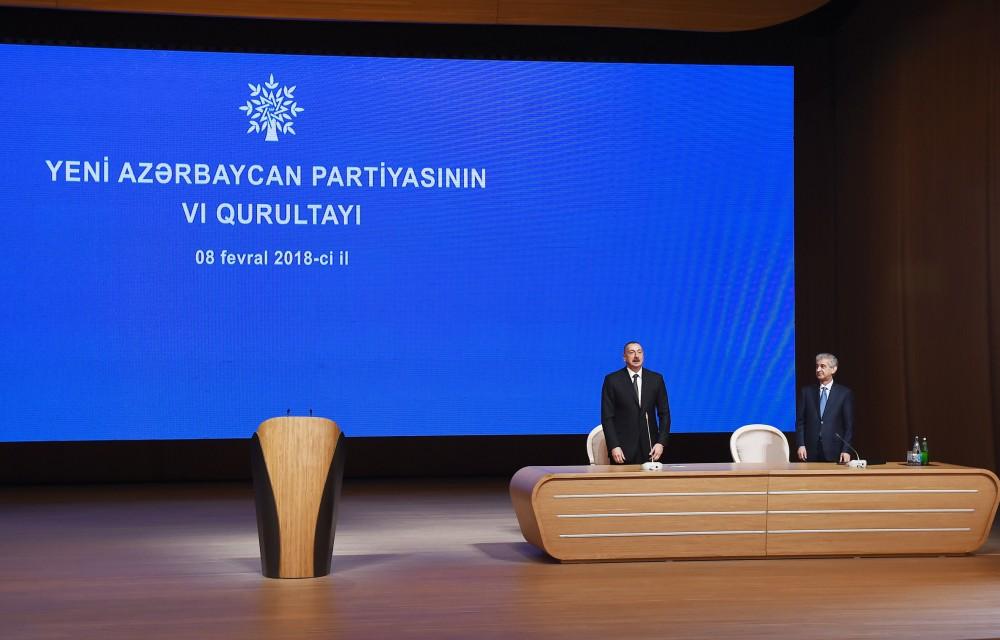 YAP-ın VI qurultayı aprelin 11-də keçiriləcək seçkilərdə Prezident İlham Əliyevin namizədliyini irəli sürüb