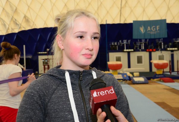 Azərbaycan gimnastı Dünya Kubokunda yaxşı nəticə göstərəcəyinə ümid edir (FOTO)