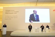 Bakıda “İrimiqyaslı idman yarışlarının keçirilməsinin ev sahibi ölkəyə faydaları-2018” mövzusunda konfrans keçirilib (FOTO)
