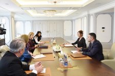 Birinci vitse-prezident Mehriban Əliyeva Böyük Britaniya Baş nazirinin ticarət elçisi ilə görüşüb (FOTO)