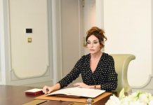Birinci vitse-prezident Mehriban Əliyeva Böyük Britaniya Baş nazirinin ticarət elçisi ilə görüşüb (FOTO)