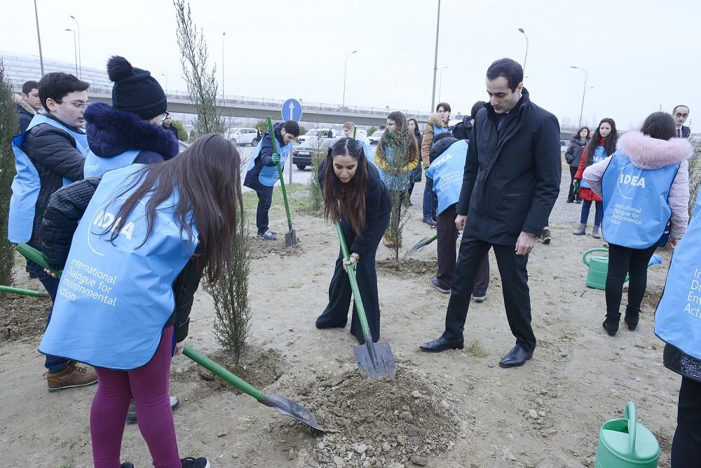 Leyla Əliyeva "Xocalıya ədalət!" kampaniyası çərçivəsində ağacəkmə aksiyasında iştirak edib (FOTO)