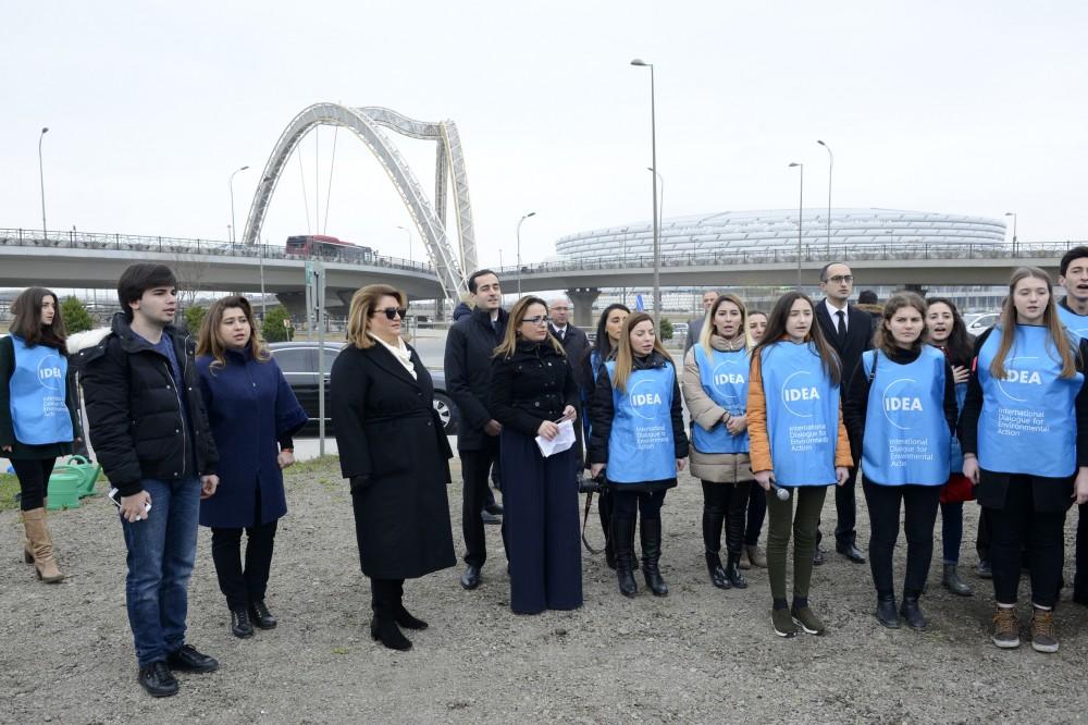 Leyla Əliyeva "Xocalıya ədalət!" kampaniyası çərçivəsində ağacəkmə aksiyasında iştirak edib (FOTO)