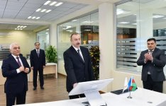 Prezident İlham Əliyev Mingəçevir elektrik paylayıcı şəbəkəsinin Avtomatik İdarəetmə və Nəzarət Mərkəzinin açılışında iştirak edib (FOTO)