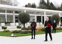 Prezident İlham Əliyev və birinci xanım Mehriban Əliyeva Mingəçevir şəhərinə səfərə gəliblər (FOTO)