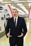 Prezident İlham Əliyev və xanımı Mehriban Əliyeva “Mingəçevir Tekstil” MMC-nin iplik istehsalı üzrə iki müəssisəsinin açılışında iştirak ediblər (YENİLƏNİB) (FOTO)
